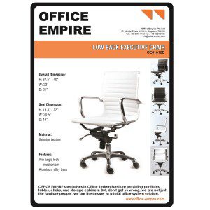 White Office Chair Singapore office furniture singapore office chairs singapore oe01018B
