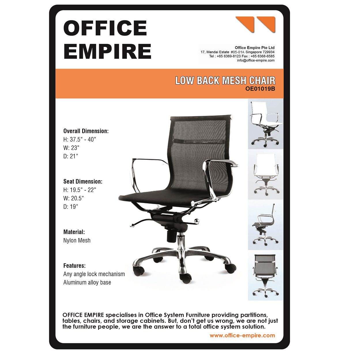Office Chair Singapore Computer Chair, Manager Chair