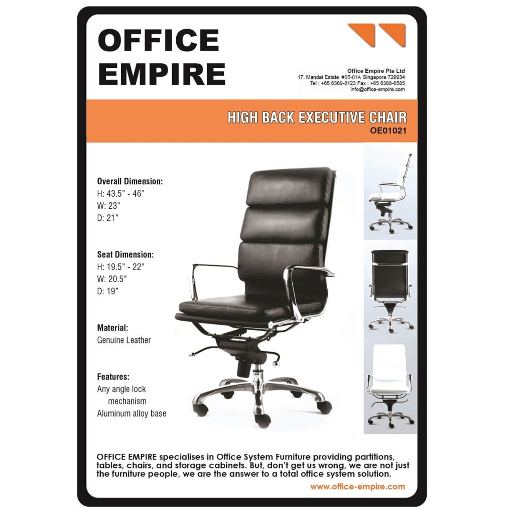 Leather Office Furniture office furniture singapore office chairs singapore oe01021