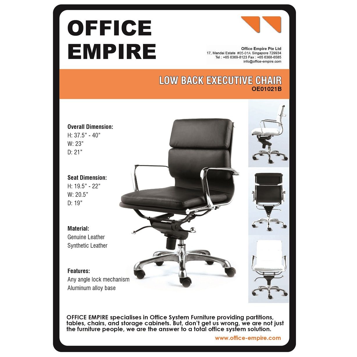 office furniture singapore office chairs singapore oe01021B Office