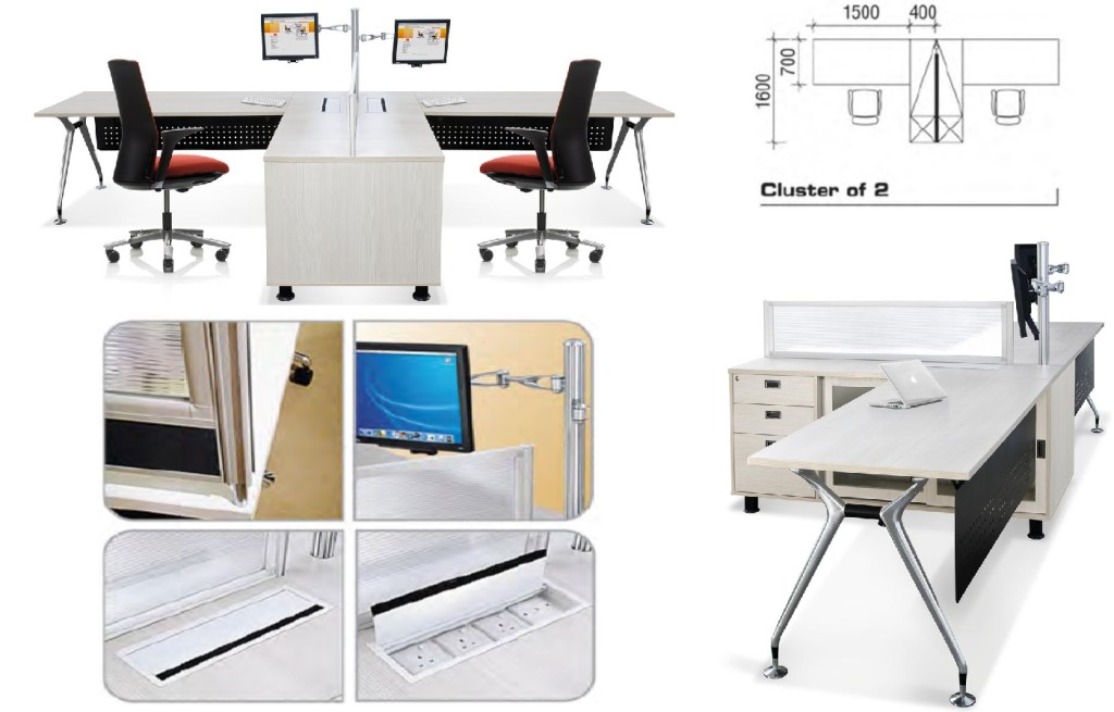 Modern Office Cubicle office furniture singapore office partition 28mm Office Cubicle 12
