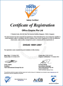 Office Renovation Singapore OHSAS