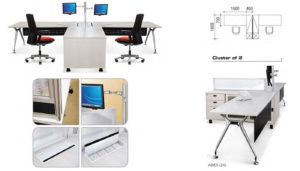 office furniture singapore Abies Working table Set 1