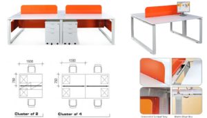 office furniture singapore office partition 28mm Office Cubicle 6