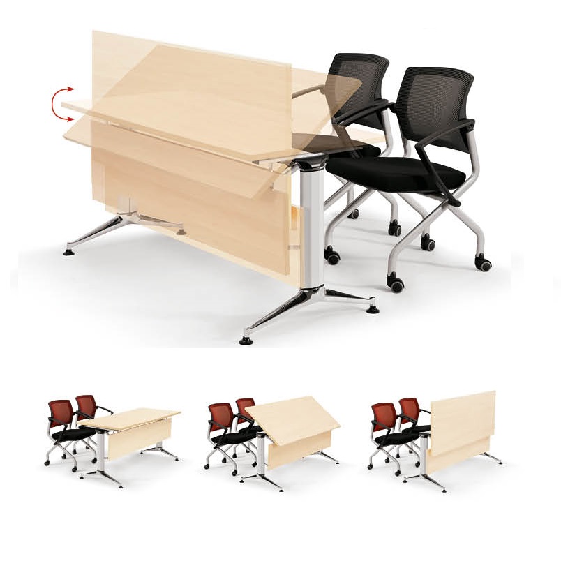 Foldable Office Table Singapore, Fold Up Office Desk And Chair