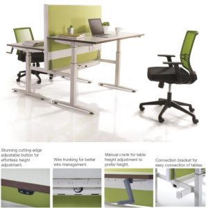 scilla manual adjustable height table height adjustable table office furniture
