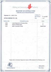 office renovation singapore bca registration - big