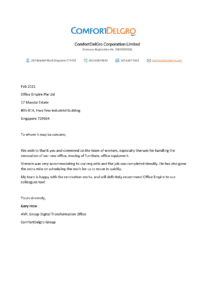 office renovation singapore best reliable commercial office renovation contractor singapore review testimonials - Comfort Delgro