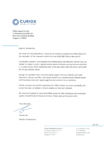 office renovation singapore best reliable commercial office renovation contractor singapore review testimonials - Curiox Biosystems Pte Ltd