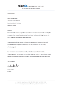 office-renovation-singapore-best-reliable-commercial-office-renovation-contractor-singapore-review-testimonials-Printaid Offsetproducts Pte Ltd