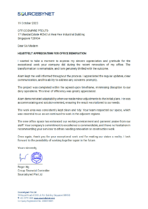 office-renovation-singapore-best-reliable-commercial-office-renovation-contractor-singapore-review-testimonials-Sourcebynet Pte Ltd