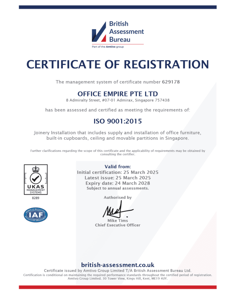 Visual Reference: Big Office Renovation Iso 9001 2015 Quality Management System 2