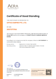 Certificate of Good Standing
