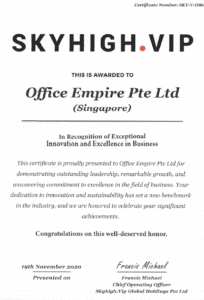Innovation and Excellence Certificate