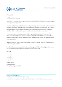 office renovation contractor singapore review Honour Lane Logistics Pte Ltd_1