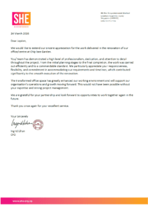 Office renovation review and testimonial for Office Empire by Sg Her Empowerment Limited
